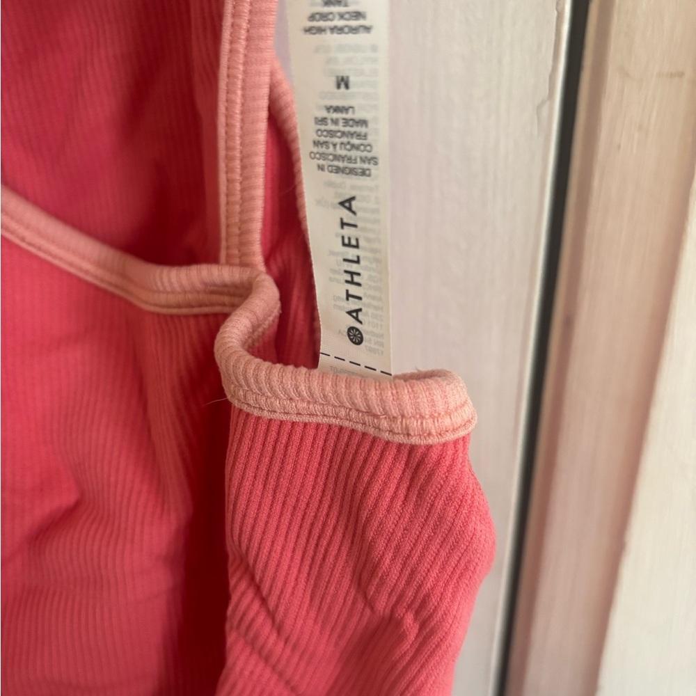 Athleta Coral Ribbed Tank Top - Picture 3 of 3